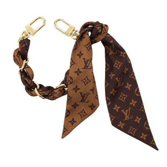 LOUIS VUITTON Brown Monogram Silk Charm